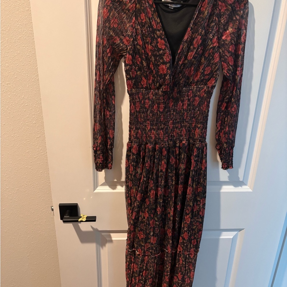 Chic Long Sleeve Floral Dress